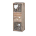 Portagioie a 3 cassetti in legno con gatti (kit da 3)