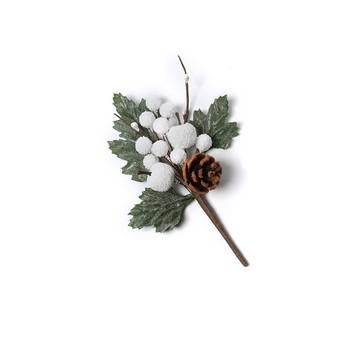 Pick decorativo natalizio neve (kit da 10)
