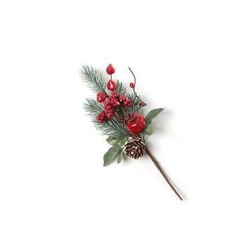Pick decorativo con mela rossa (kit da 10)
