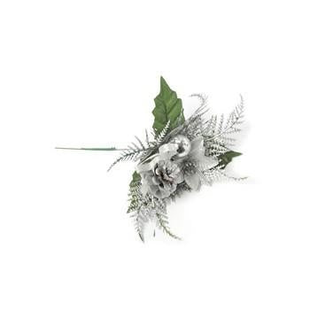 Pick decorativo argento per pacchi e piante (kit da 10)