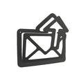 Portaposta Freccia nero, 27,5x7H25,5 cm (kit da 10)
