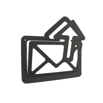 Portaposta Freccia nero, 27,5x7H25,5 cm (kit da 10)