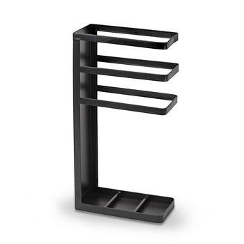 Portaombrelli rettangolare aperto nero (kit da 3)