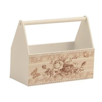 Porta riv legno bia tess marr fiori