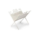 Portariviste in ferro crema, 38x28H35 cm (kit da 3)