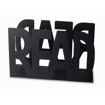 Porta riviste "read" nero, 30x10x20 cm