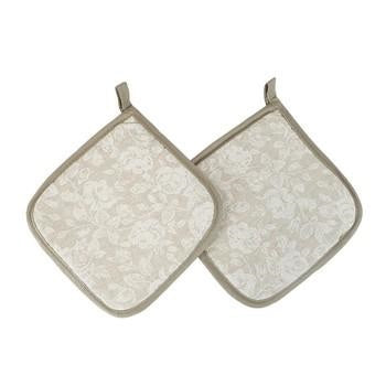 Presine quadrate Roselline bianche (kit da 5)