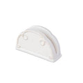Portatovaglioli in ceramica bianca, 13x4H7 cm (kit da 10)