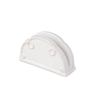 Portatovaglioli in ceramica bianca, 13x4H7 cm (kit da 10)