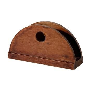 Portatovaglioli verticale in legno scuro (kit da 10)