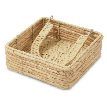 Portatovaglioli quadrato in mais chiaro (kit da 10)