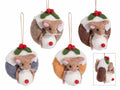 Decorazioni da appendere all'albero di Natale realizzate in feltro, set da 4 pezzi, cm 9 x 8 x 10,5 H