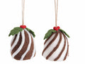 Addobbi albero di Natale a forma di dolcetto / pandoro natalizio realizzato, set da 12 pezzi, Ø 8 cm x 10 H