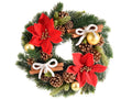 Ghirlande di Natale con aghi di pino e pigne decorate con cannella, palline, Ø 25 cm - Interno: Ø 6
