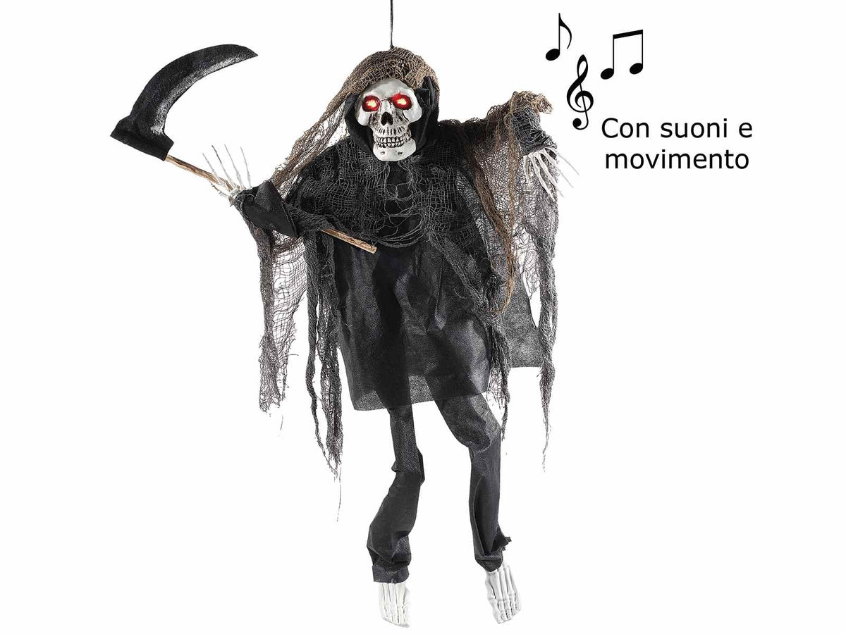 Personaggi decorativi di Halloween da appendere con luci, movimento e suoni, cm 85 H