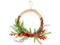 Ghirlande natalizie con base in rami intrecciati decorate con rami di abete, set da 2 pezzi, Ø 35 cm