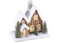 Addobbi di Natale a casetta decorativa / villaggio di Natale innevato, cm 26 x 14 x 25 H