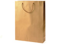 Busta sacchetto regalo in carta naturale con manici in corda. Nella misura maxi, set da 20 pezzi, cm 31,5 x 9,5 x 42 H