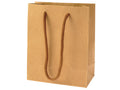 Sacchetto busta regalo in carta naturale con manici in corda, ideale, set da 40 pezzi, cm 11 x 6 x 14 H