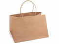 Sacchetti / buste in carta kraft con manici ritorti, adatti per confezioni, set da 10 pezzi, cm 36 x 29 x 24 H