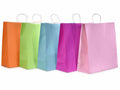 Sacchetti / buste giganti in carta colorata con manico ritorto, set da 15 pezzi, cm 44 x 17 x 47 H