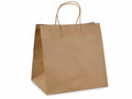 Sacchetti / buste ampie con base larga in carta kraft riciclata e manici ritorti, set da 25 pezzi, cm 28 x 22 x 28 H