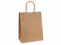 Sacchetti / buste medie in carta kraft riciclata con manico ritorto, set da 48 pezzi, cm 21 x 11 x 27 H