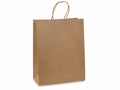 Sacchetti / buste grandi carta kraft riciclata con manico ritorto, set da 36 pezzi, cm 25,5 x 12,5 x 33 H