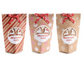 Scatole a forma di sacchetto in cartoncino kraft con chiusura a fiocco e decori, set da 42 pezzi, cm 9,5 x 7 x 15,5 H