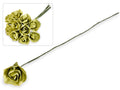 Roselline con gambo modellabile in carta colore verde, set da 240 pezzi, Ø 1,5 cm x 10 H