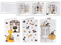 Biglietti di auguri pop-up 3D con stampa gatto con busta e decori dorati, set da 36 pezzi, cm 11,5 x 17 H