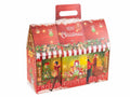 Scatole natalizie a forma di casetta con manico integrato, in cartone rigido, set da 18 pezzi, cm32x12x26H (con manico33)