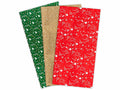 Carta regalo colorata lucida con stampa nataliziafogli, cm 70 x 100 H