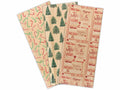 Carta regalo kraft naturale con stampe di Natalefogli, cm 70 x 100 H