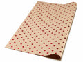 Carta da regalo adatta anche per alimenti con cuori metallizzati rossi, cm 70 x 100 H
