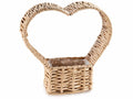 Cestini portafiori a forma di cuore in carta intrecciata con interno rivestito, set da 3 pezzi, cm 31 x 10,5 x 31 H