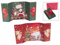 Biglietti di auguri di Natale pieghevoli a libretto con decori dorati e busta, set da 36 pezzi, cm 9,5 x 14 H