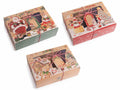 Scatole regalo di Natale realizzate in carta kraft con decori natalizi, set da 30 pezzi, cm 21 x 7 x 15 H
