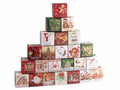 Set per calendario Avvento fai-da-te componibile con 24 scatoline in carta, set da 4 pezzi, Scatolina: cm 7 x 7 x 7 H