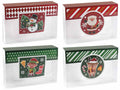 Scatole regalo di Natale trasparenti in PVC con card con stampa Babbo Natale /, set da 32 pezzi, cm 18 x 5 x 12 H