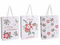Sacchetti / buste di Natale di dimensione media in carta natalizia con manici, set da 48 pezzi, cm 19 x 8 x 24,5 H