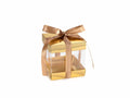 Scatoline regalo oro in PVC con base e coperchio in carta rigida, impreziosite, set da 30 pezzi, cm 9 x 9 x 9 H