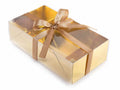 Scatoline regalo dorate in PVC con base oro e coperchio con finestra, set da 30 pezzi, cm 22 x 12 x 6 H