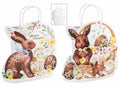 Sacchetti / buste di Pasqua sagomate con manici decorazione pasquale in 3D, set da 40 pezzi, cm 16 x 8 x 22 H