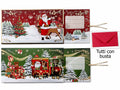 Biglietti di auguri di Natale scorrevole con busta e dettagli dorati, set da 24 pezzi, cm 19,5 x 11 H