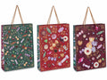 Sacchetti / buste grandi con manici ritorti e stampa tema cioccolato / dolcetti, set da 30 pezzi, cm 24 x 8 x 33 H