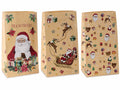 Sacchetti in carta kraft con stampa natalizia, set da 60 pezzi, cm 15 x 10 x 28 H