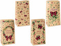Sacchetti in carta kraft con stampa natalizia, set da 40 pezzi, cm 15 x 10 x 28 H