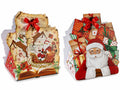 Scatole natalizie sagomate a Babbo Natale in carta e fiocco, set da 4 pezzi
