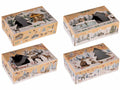 Scatole natalizie in carta kraft con stampa paesaggio innevato e finestra, set da 20 pezzi, cm 22,5 x 15,5 x 7 H
